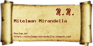 Mitelman Mirandella névjegykártya